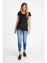 Rich & Royal Koszulka w kolorze czarnym rozmiar: L. Czarne bluzki damskie Rich & Royal, l, bez wzorów, z bawełny, bez kołnierzyka. Za 87.19 zł.