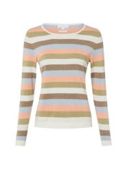 Brookshire Sweter z dzianiny Kobiety Bawełna biały|wielokolorowy, XXXL. Białe swetry klasyczne damskie brookshire, z bawełny, bez kołnierzyka. Za 89.95 zł.