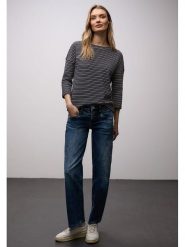 Street One Koszulka w kolorze granatowo-szarobrązowym rozmiar: 42. Niebieskie t-shirty damskie Street One, bez wzorów, bez kołnierzyka. Za 106.38 zł.