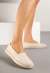 Beżowe Espadryle Vices na Podeszwie Zdobionej Plecionką Sesoriela. Brązowe espadryle damskie Renee, z aplikacjami, z jeansu, bez obcasa. Za 54.99 zł.