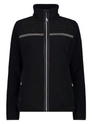 CMP Kurtka polarowa w kolorze czarnym rozmiar: 48. Czarne kurtki damskie CMP, bez wzorów, z materiału, bez kaptura. Za 217.53 zł.