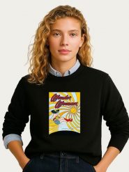 WOOOP Bluza "Wonder Woman Flying" w kolorze czarnym rozmiar: L. Czarne bluzy bez kaptura damskie Wooop, l. Za 108.99 zł.