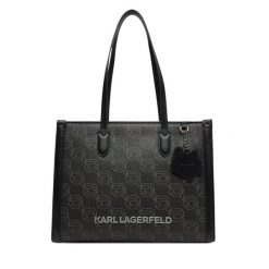 Torebka KARL LAGERFELD. Czarne torebki klasyczne damskie Karl Lagerfeld, bez wzorów, bez dodatków. Za 699.99 zł.
