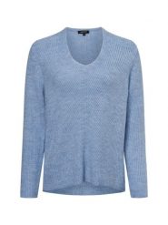 More & More Sweter Kobiety niebieski, 44. Niebieskie swetry klasyczne damskie MORE & MORE, z dzianiny, bez kołnierzyka. Za 229.95 zł.