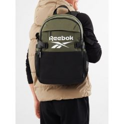 Plecak Reebok. Brązowe plecaki damskie Reebok, bez wzorów, sportowe. Za 129.99 zł.