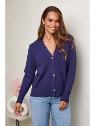 Soft Cashmere Kardigan w kolorze granatowym rozmiar: 38/40. Niebieskie kardigany damskie Soft Cashmere, bez wzorów, ze splotem. Za 130.81 zł.