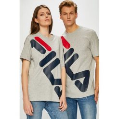 Fila - T-shirt. Szare t-shirty damskie Fila, l, bez wzorów, z bawełny, bez kołnierzyka. W wyprzedaży za 79.90 zł.