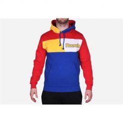 Bluza sportowa męska Mitchell & Ness Denver Nuggets. Niebieskie bluzy sportowe męskie Mitchell & Ness, bez wzorów, sportowe, bez kołnierzyka, bez ramiączek. Za 525.00 zł.