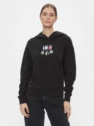 Tommy Jeans Bluza Tjw Bxy Daisy Flag Hoodie DW0DW17708 Czarny Regular Fit. Czarne bluzy bez kaptura damskie Tommy Jeans, xs, z bawełny. Za 249.99 zł.