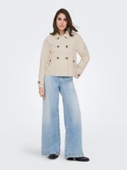 ONLY Kurtka przejściowa w kolorze beżowym rozmiar: L. Brązowe kurtki damskie Only, l, bez wzorów, z materiału, bez kaptura. Za 161.34 zł.