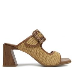 Klapki Hispanitas. Brązowe klapki damskie Hispanitas, bez wzorów, bez obcasa. Za 599.99 zł.