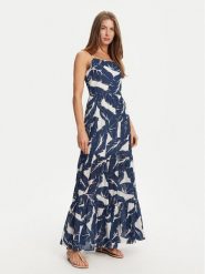 Gaudi Sukienka letnia 511FD15021 Granatowy Regular Fit. Niebieskie sukienki damskie GAUDI, na lato, bez wzorów, z bawełny, bez kołnierzyka, bez ramiączek. Za 469.99 zł.