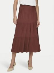 ONLY Spódnica maxi Mikka 15324808 Brązowy Regular Fit. Brązowe spódniczki damskie Only, xs, bez wzorów, z wiskozy, maxi. Za 79.99 zł.