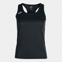 Tank top do biegania damski Joma Siena II. Czarne topy sportowe damskie Joma, l, bez wzorów, z materiału, bez ramiączek. Za 50.99 zł.