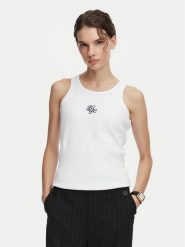 Beverly Hills Polo Club Top P-SS26W-TK550000 Biały Regular Fit. Białe topy sportowe damskie Beverly Hills Polo Club, m, bez wzorów, z bawełny, bez ramiączek. Za 89.99 zł.