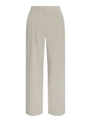 MOSS COPENHAGEN Spodnie "Mirabelle Michelle" w kolorze beżowym rozmiar: XL. Brązowe spodnie materiałowe damskie MOSS COPENHAGEN, bez wzorów, z bawełny, z podwyższonym stanem. Za 202.50 zł.