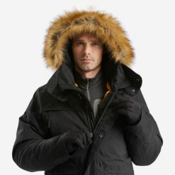 Parka turystyczna męska zimowa Quechua SH900 -20°C wodoodporna. Czarne parki męskie QUECHUA, na lato, m, bez wzorów, z materiału. Za 399.99 zł.