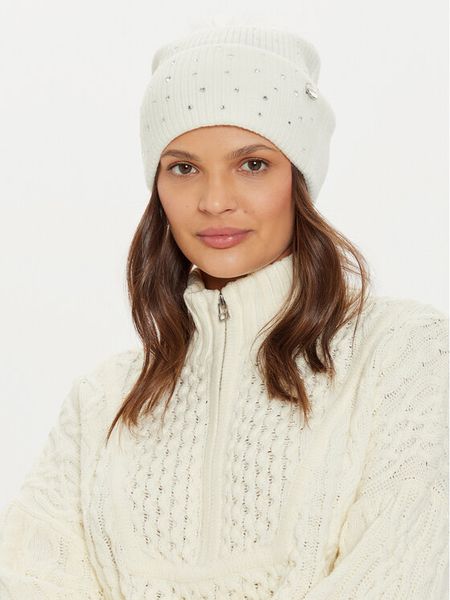 Guess Czapka AW5213 POL01 Biały. Białe czapki zimowe damskie Guess, z materiału. Za 120.00 zł.