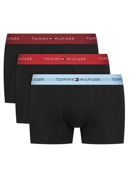 Tommy Hilfiger Komplet bokserek UM0UM02763 Czarny. Czarne bokserki męskie Tommy Hilfiger, bez wzorów, z bawełny. Za 149.99 zł.