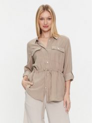 ONLY Koszula Aris 15310852 Beżowy Regular Fit. Brązowe koszule damskie Only, s, bez wzorów, z wiskozy, bez kołnierzyka, bez ramiączek. Za 119.99 zł.
