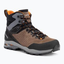 Buty trekkingowe męskie AKU Alterra II GTX. Brązowe buty trekkingowe męskie Aku, bez zapięcia, outdoorowe. Za 1,265.63 zł.
