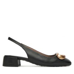 Czółenka Hispanitas. Czarne czółenka damskie Hispanitas, bez wzorów, bez obcasa. Za 309.99 zł.