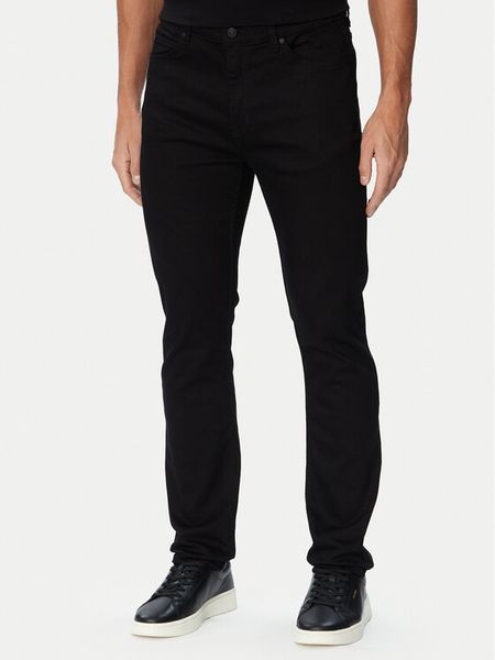 HUGO Jeansy 708 50570061 Czarny Slim Fit. Czarne jeansy męskie Hugo. Za 449.99 zł.