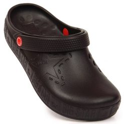 Klapki chodaki czarne Big Star II275001. Czarne klapki damskie Big Star, bez wzorów, z tworzywa sztucznego, bez obcasa. Za 59.99 zł.