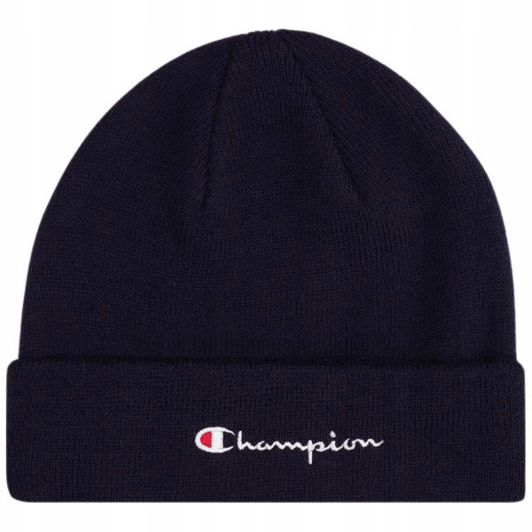 Czapka sportowa unisex Champion zimowa ciepła. Niebieskie czapki męskie CHAMPION, na zimę, bez wzorów, sportowe. Za 54.90 zł.