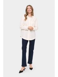 SAINT TROPEZ Bluzka w kolorze kremowym rozmiar: XL. Brązowe bluzki damskie Saint Tropez, xl, bez wzorów, z bawełny, bez kołnierzyka, bez ramiączek. Za 96.14 zł.