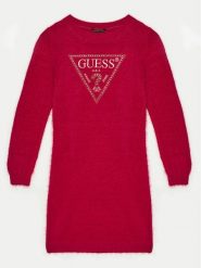Guess Sukienka dzianinowa J4BK11 Z3K20 Czerwony Regular Fit. Czerwone sukienki dziewczęce Guess, z aplikacjami, z dzianiny, bez ramiączek. Za 189.99 zł.