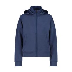 Damska satynowa modalna rozpinana bluza CMP. Niebieskie bluzy sportowe damskie CMP, l, prążkowane. Za 342.50 zł.