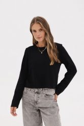 BLUZKA PENNY CZARNA L - Flawless. Czarne bluzki damskie Flawless, l, bez wzorów, z bawełny, klasyczne, bez kołnierzyka, bez ramiączek. Za 189.00 zł.