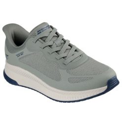 Buty sportowe męskie Skechers Bobs Squad 4. Zielone buty trekkingowe męskie Skechers, z kauczuku, bez zapięcia, trekkingowe, Skechers Sport. Za 490.00 zł.