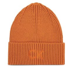 Czapka Calvin Klein. Brązowe czapki zimowe damskie CALVIN KLEIN. Za 239.99 zł.