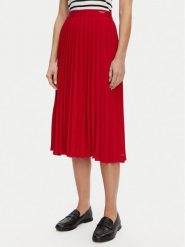 Tommy Hilfiger Spódnica plisowana WW0WW43886 Czerwony Regular Fit. Czerwone spódniczki damskie Tommy Hilfiger, bez wzorów, z syntetyku, plisowane. Za 319.99 zł.