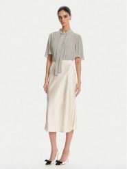 Elisabetta Franchi Sukienka koktajlowa AB85752E2 E84 Beżowy Regular Fit. Brązowe sukienki damskie Elisabetta Franchi, bez wzorów, z syntetyku, wizytowe, bez kołnierzyka, bez ramiączek. Za 1,979.00 zł.