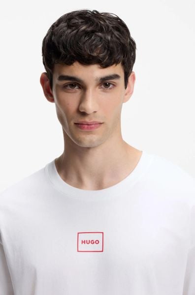 Koszula nocna męska Hugo Loungewear Laze. Białe koszule męskie Hugo Boss, l, bez wzorów, z bawełny, bez kołnierzyka, bez ramiączek. Za 149.00 zł.