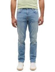 Męskie Spodnie Jeansowe Mustang Style Washington Straight Denim Blue 1014877 5000 313. Niebieskie spodnie materiałowe męskie Mustang, bez wzorów, z denimu. Za 219.99 zł.