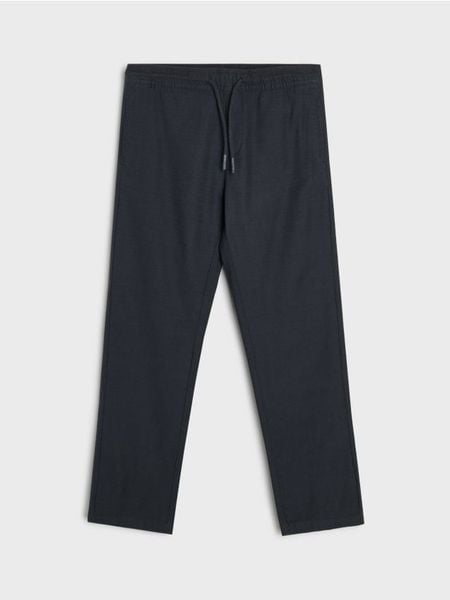 Spodnie chino jogger - niebieski. Niebieskie spodnie materiałowe męskie Sinsay, bez wzorów. Za 69.99 zł.