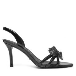Sandały Guess. Czarne sandały damskie Guess, z aplikacjami, bez obcasa, na szpilce. Za 739.99 zł.