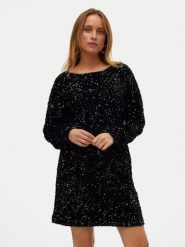 Vero Moda Sukienka koktajlowa Bella 10317046 Czarny Regular Fit. Czarne sukienki damskie Vero Moda, xl, bez wzorów, z syntetyku, wizytowe, bez kołnierzyka, bez ramiączek. Za 169.99 zł.