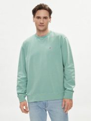 Lee Bluza Plain 112349100 Zielony Regular Fit. Zielone bluzy bez kaptura męskie Lee, m, z bawełny. Za 179.00 zł.