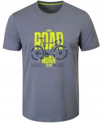 T-Shirt (Koszulka) Męska - Pako Jeans - Ciemnopopielata, Rower, Print. Szare t-shirty męskie Pako Jeans, m, bez wzorów, z bawełny, bez kołnierzyka. Za 69.00 zł.