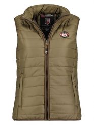 Geographical Norway Kamizelka pikowana "Vatika Basic" w kolorze khaki rozmiar: L. Brązowe kamizelki damskie Geographical Norway, l. Za 127.35 zł.