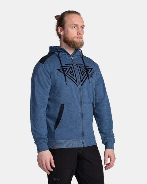 Męska bluza Kilpi ADELAN-M. Niebieskie bluzy z kapturem męskie Kilpi, m, z bawełny. Za 189.67 zł.