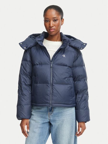 Calvin Klein Jeans Kurtka puchowa Essential LV047H500G Granatowy Relaxed Fit. Niebieskie kurtki damskie Calvin Klein Jeans, m, bez wzorów, z jeansu, bez kaptura. Za 949.99 zł.
