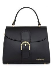 Mia Tomazzi Skórzana torebka "Domaso" w kolorze czarnym - 26 x 21 x 12 cm rozmiar: onesize. Czarne torebki klasyczne damskie Mia Tomazzi, bez wzorów, z materiału, bez dodatków. Za 304.99 zł.