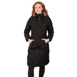 Ocieplana Kurtka Damska Audrey. Czarne kurtki damskie Trespass, m, bez wzorów, z futra, z kapturem. Za 395.99 zł.