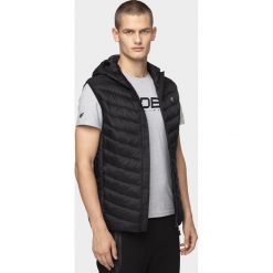 Bezrękawnik puchowy męski KUMP300 - głęboka czerń. Brązowe kamizelki męskie 4f, m, z puchu. Za 199.99 zł.